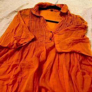 Free People FP One orange blouse size M